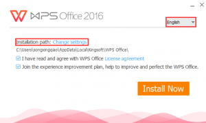 Cài đặt WPS Office trên nhiều ngôn ngữ khác nhau